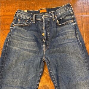 MOTHER Dark Blue Straight Jeans